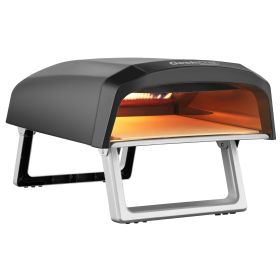 Gas Pizza Oven, Pizza Ovens for Outside Propane, Propane Pizza Oven, Outdoor Ovens with 13 inch Pizza Stone, Portable Gas Pizza Oven with Foldable Leg