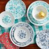 12-Piece Dinnerware Set; Evie; Teal