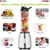 5 Core 600ml Personal Blender for Shakes and Smoothies;  Powerful & Professional Smoothie Maker with Portable Bottle 300W Electric Motor BPA Free Food