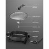Electric Fry Pan; 12" Deep Nonstick Electric Fry Pan with Glass Lid; 1360 Watts; Black
