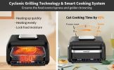 Geek Chef Airocook Smart 7-in-1 Indoor Electric Grill Air Fryer Family Large Capacity Grilled Pizza and Cyclone Grill Technology Countertop Grill Stai
