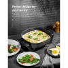 Electric Fry Pan; 12" Deep Nonstick Electric Fry Pan with Glass Lid; 1360 Watts; Black