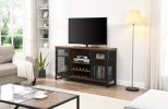 Miltifunctional Industrial Storage Cabinet;  Wine Bar Cabinet for Liquor and Glasses;  TV Stand & Media Entertainment Center Console Table