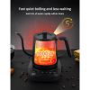 Gooseneck Electric Pour-over Kettle; Temperature Variable Stainless Steel Kettle; Hot Water for Coffee Tea Brewing Black