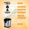 Electric Citrus Juicer for Orange Lemon Lime Grapefruit Juice; 150W Squeezer with Soft Rubber Grip; Stainless Steel Filter and Anti-drip Spout Lock -