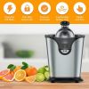 Electric Citrus Juicer for Orange Lemon Lime Grapefruit Juice; 150W Squeezer with Soft Rubber Grip; Stainless Steel Filter and Anti-drip Spout Lock -