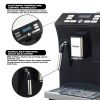 Fully Automatic Espresso Machine w/ Milk Frother, Black, Coffee maker