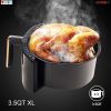 Hot Air Fryer Oven 3.8 QT Pot Quarts Electric Oil Less 1400W Touch Screen Airfryer 5 Core AF 380