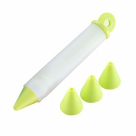 Food Writing Decorating Pen, Nozzle Tool Squeeze Cream Chocolate Cupcakes Piping Icing Cake Dessert Pen Baking Gun (Color: green)