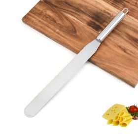 Cake Decorating Spatula Stainless Steel Butter Cake Cream Straight Bend Spatula Spreader Scraping, Smoothing, Icing, Frosting Baking Tool Fondant Past (Material: Stainless Steel)