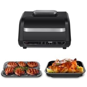 Home And Commercial Indoor Multi In1 Smokeless Electric Grill (Type: 8-in-1, Color: Dark Grey)