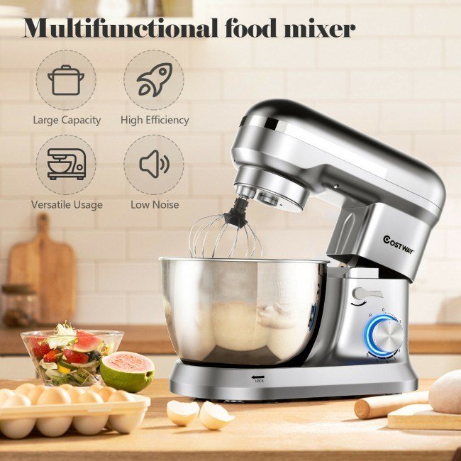 4.8 Qt 8-speed Electric Food Mixer with Dough Hook Beater 4.8 Qt 8-speed Electric Food Mixer with Dough Hook Beater