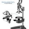 Professional Citrus Juicer Set - 7 Pieces Heavy Duty Iron Commercial Juicer with Glass Juice Bottle and Funnel